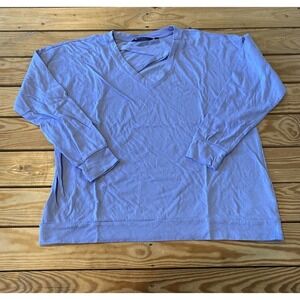 NEW Soulgani Active Beach Babe Long Sleeve V Neck Strap Top Small Women’s Blue